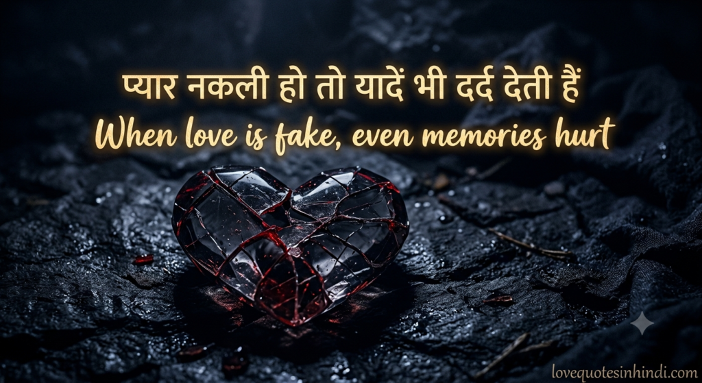 Short Fake Love Quotes in Hindi