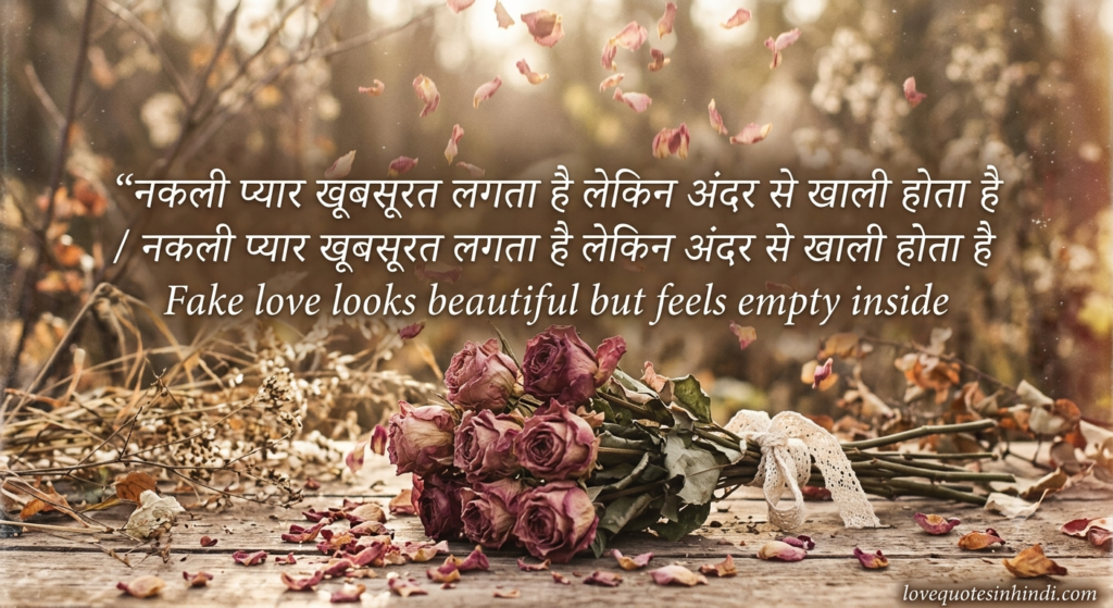 Fake Love Quotes in Hindi