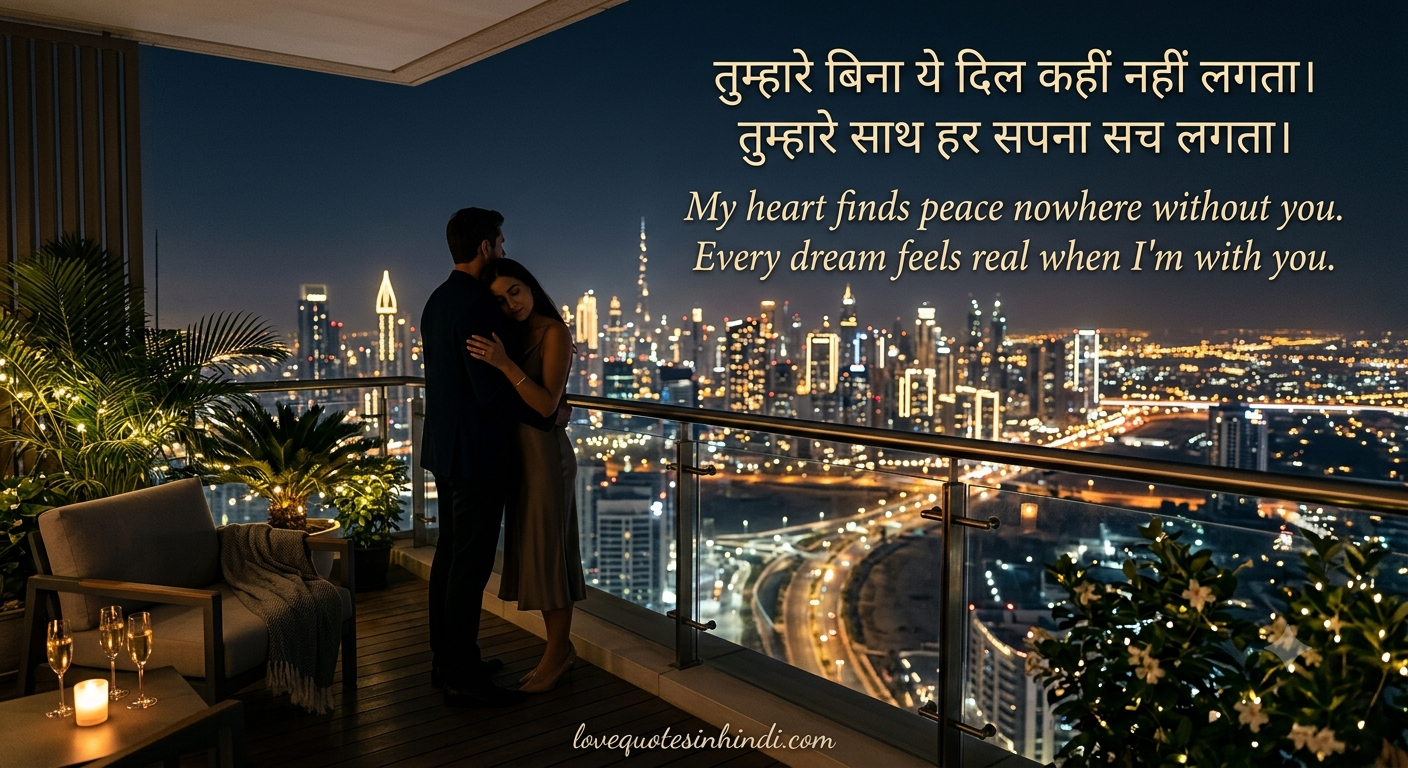 Romantic Love Quotes in Hindi 2 Line