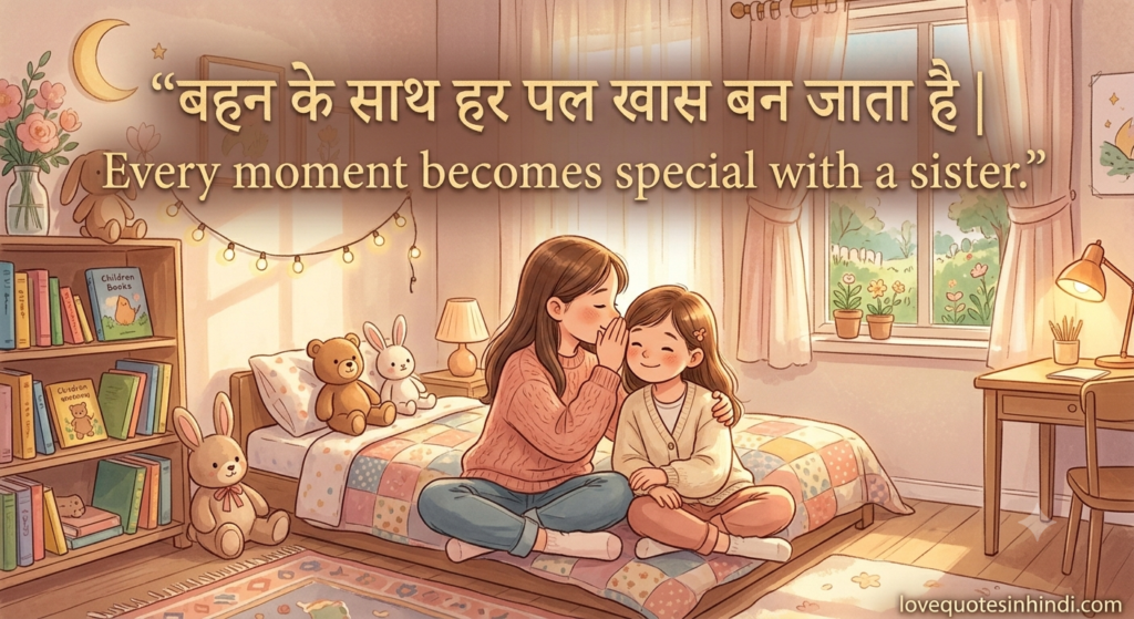 Two Sisters Love Quotes in Hindi — दो बहनों का अनूठा प्यार