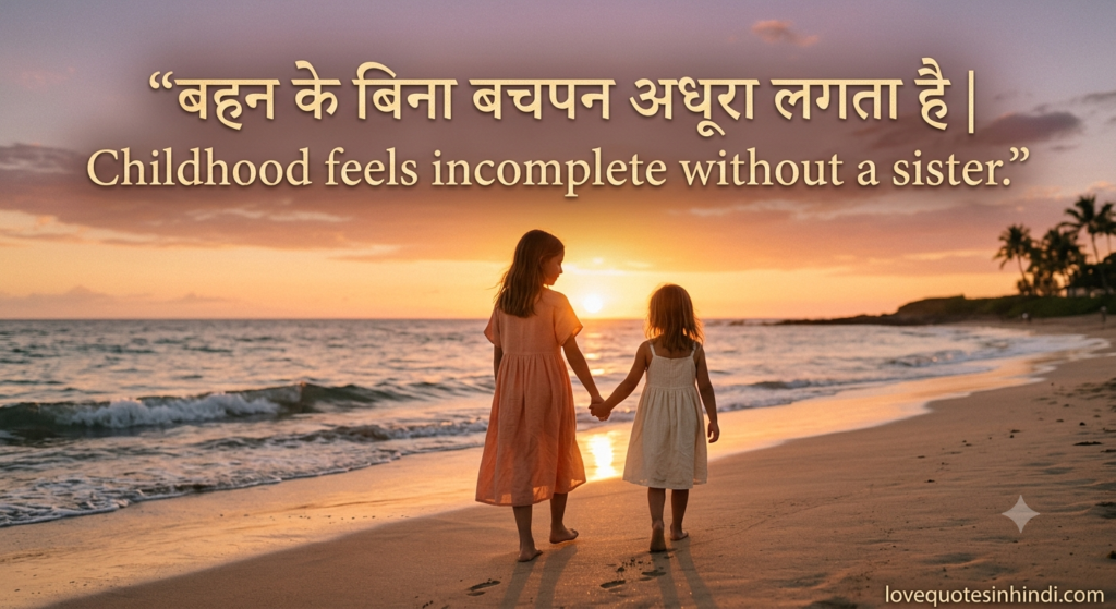 Behan Bhaii ke liye Love Quotes in Hindi — भाई बहन का अनमोल रिश्ता