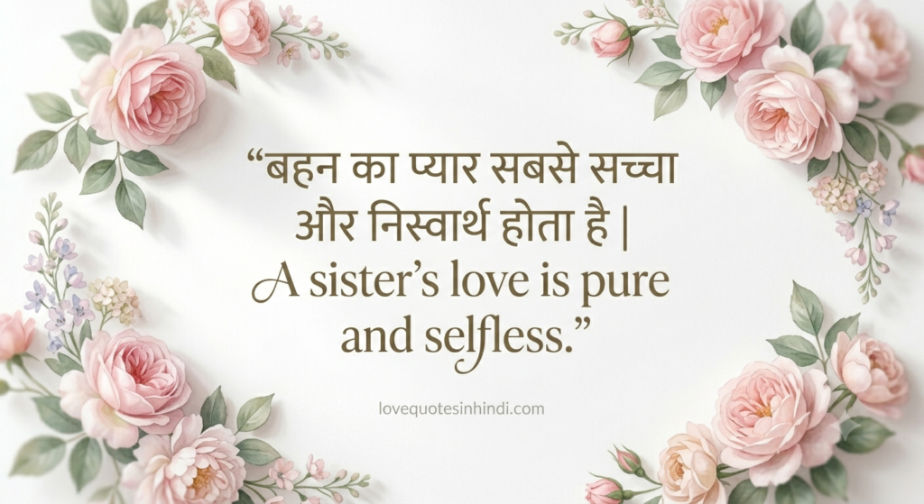 Sister Love Quotes in Hindi