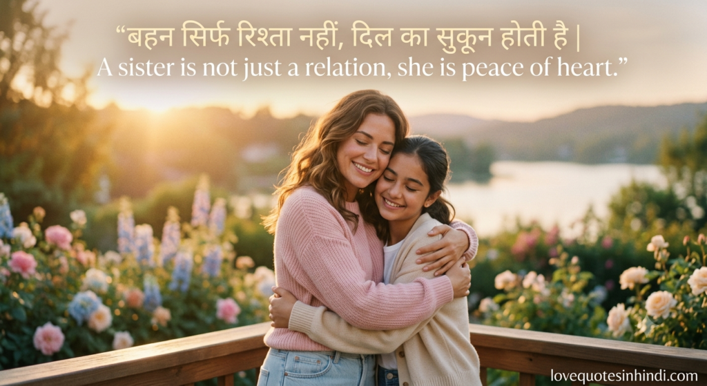 Deep Sister Love Quotes in Hindi — दिल को छू लेने वाली गहरी बातें